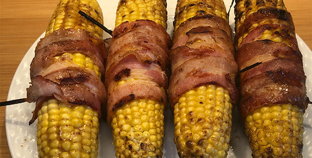 Baconmajs med honningglace grill | Grilltips.dk