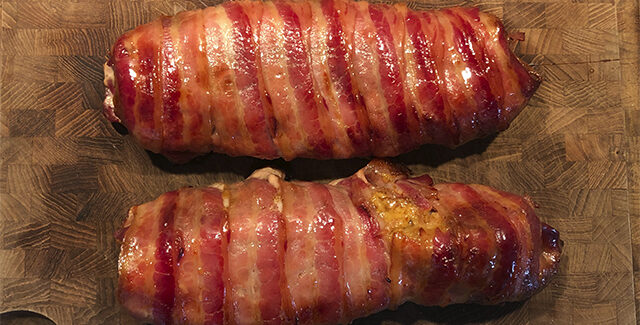 Texas style bbq svinemørbrad med bacon og ahornsirup