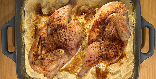Grillet kylling med flødekartofler – En nyklassiker